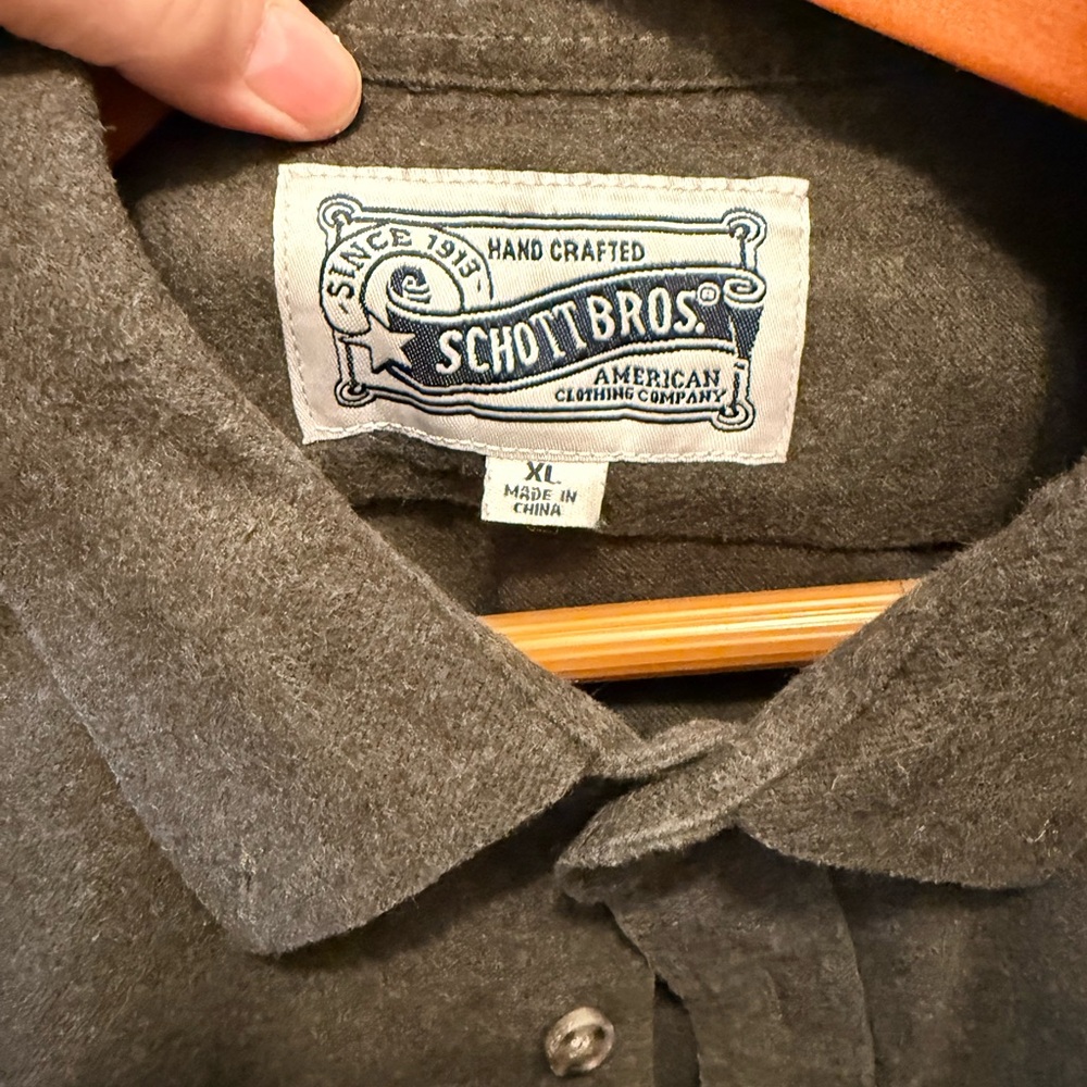 Schott Bros NYC Olive Flannel - Picture 5 of 8